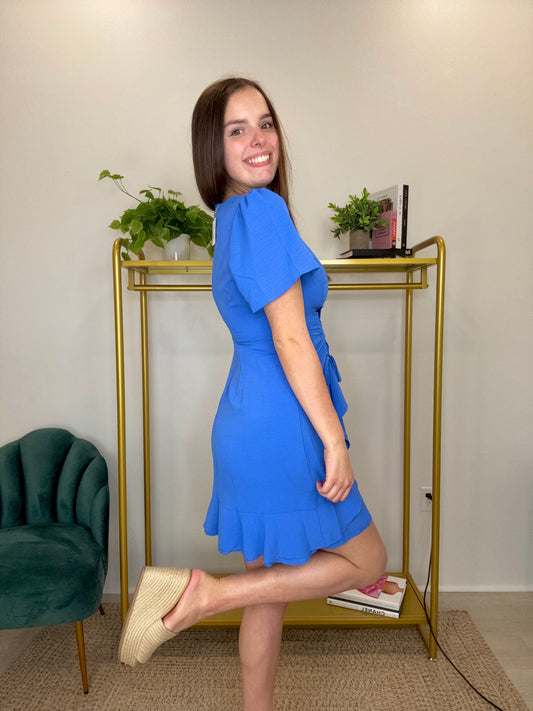 Twist of Blue Dress