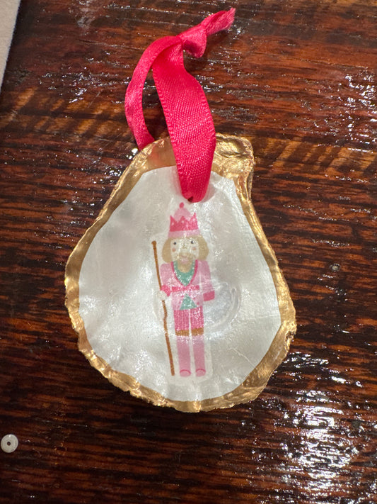 Pink Nutcracker Oyster Ornament
