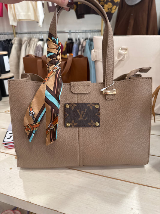 Saddle & Silk Upcycled LV Tote