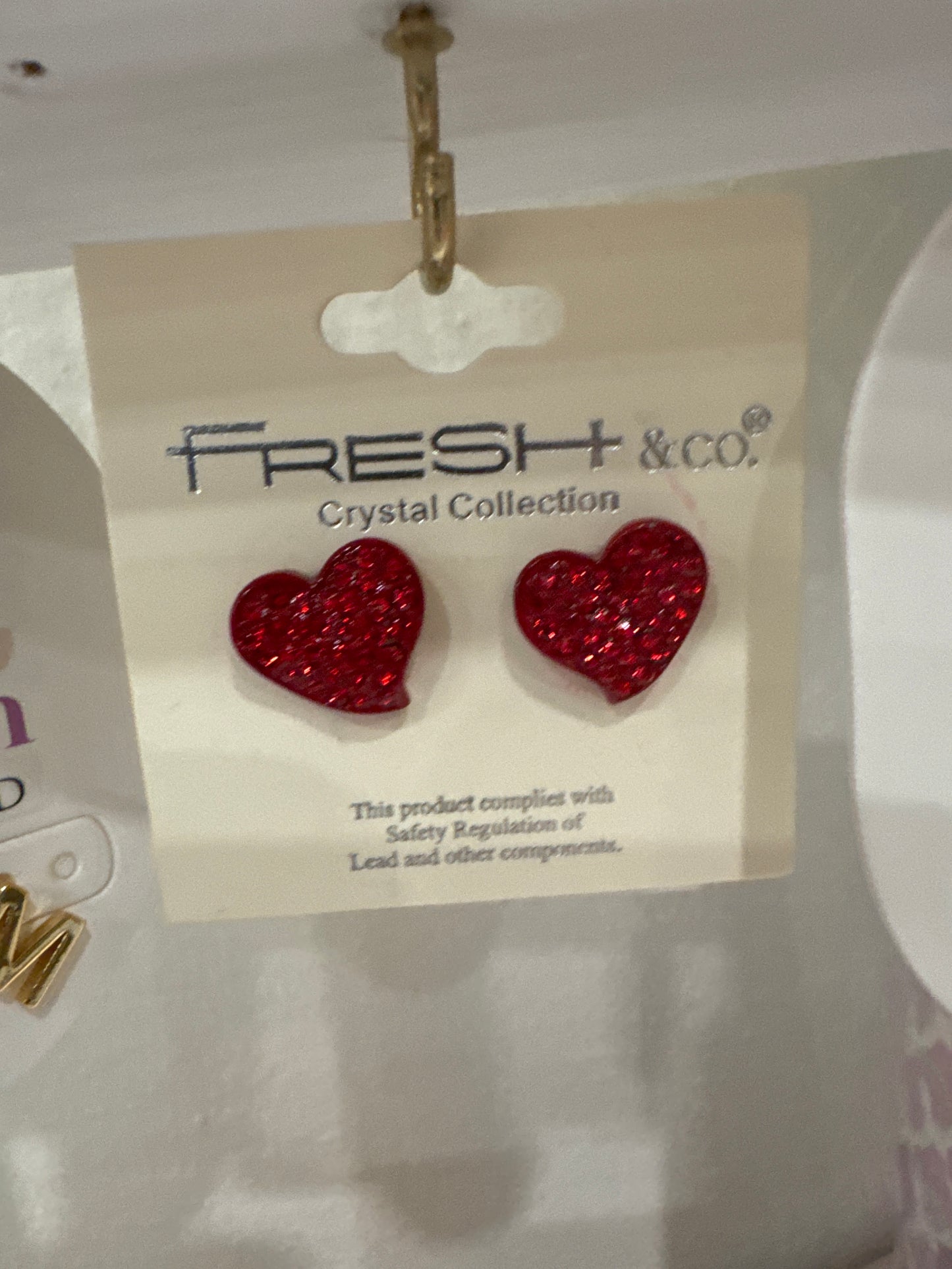 Heart Earrings Red