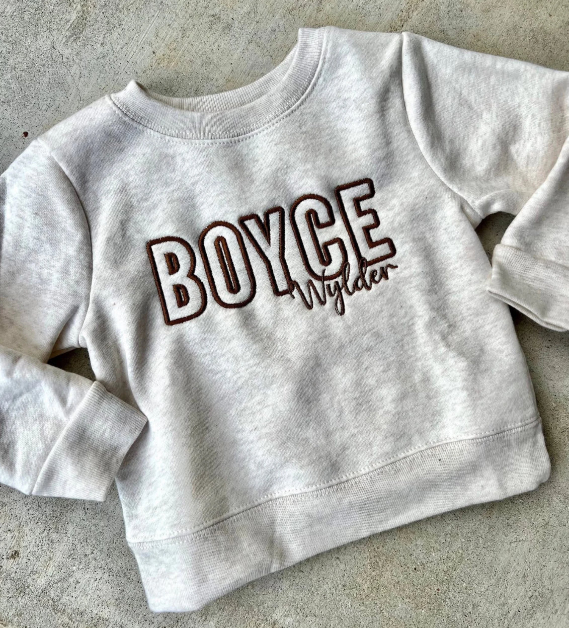 PRE ORDER: Double Name Embroidered Crewneck