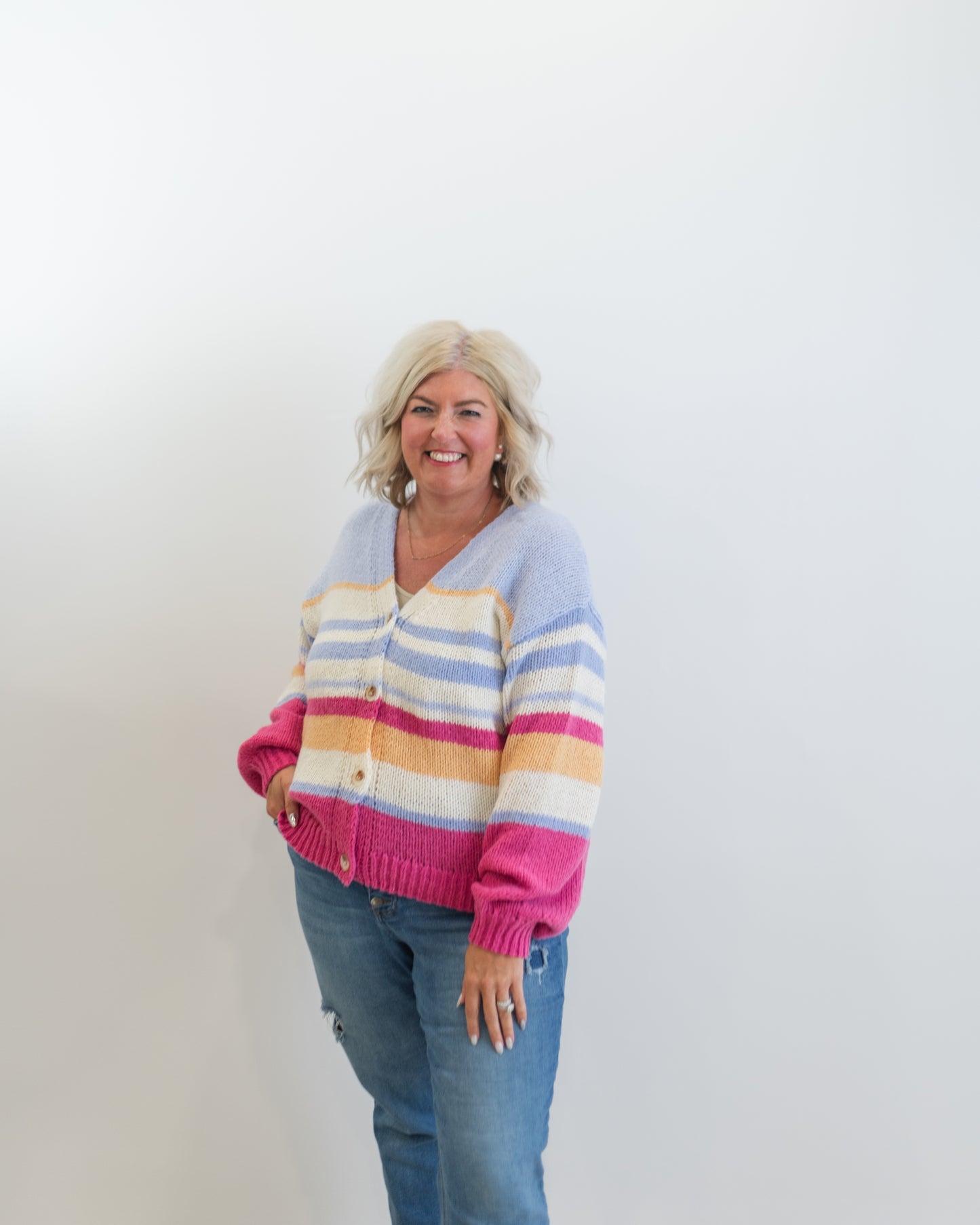 Chasing Sunsets Striped Cardigan