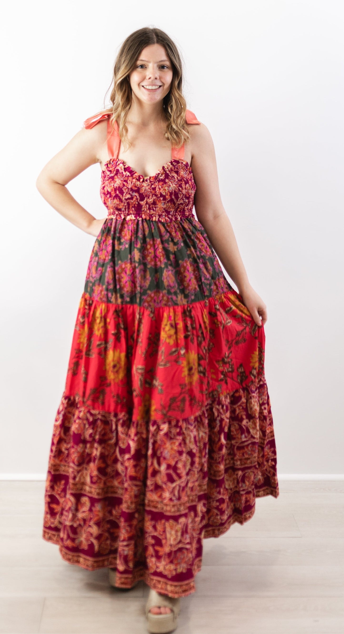 Gossip on Deck Floral Maxi Dress