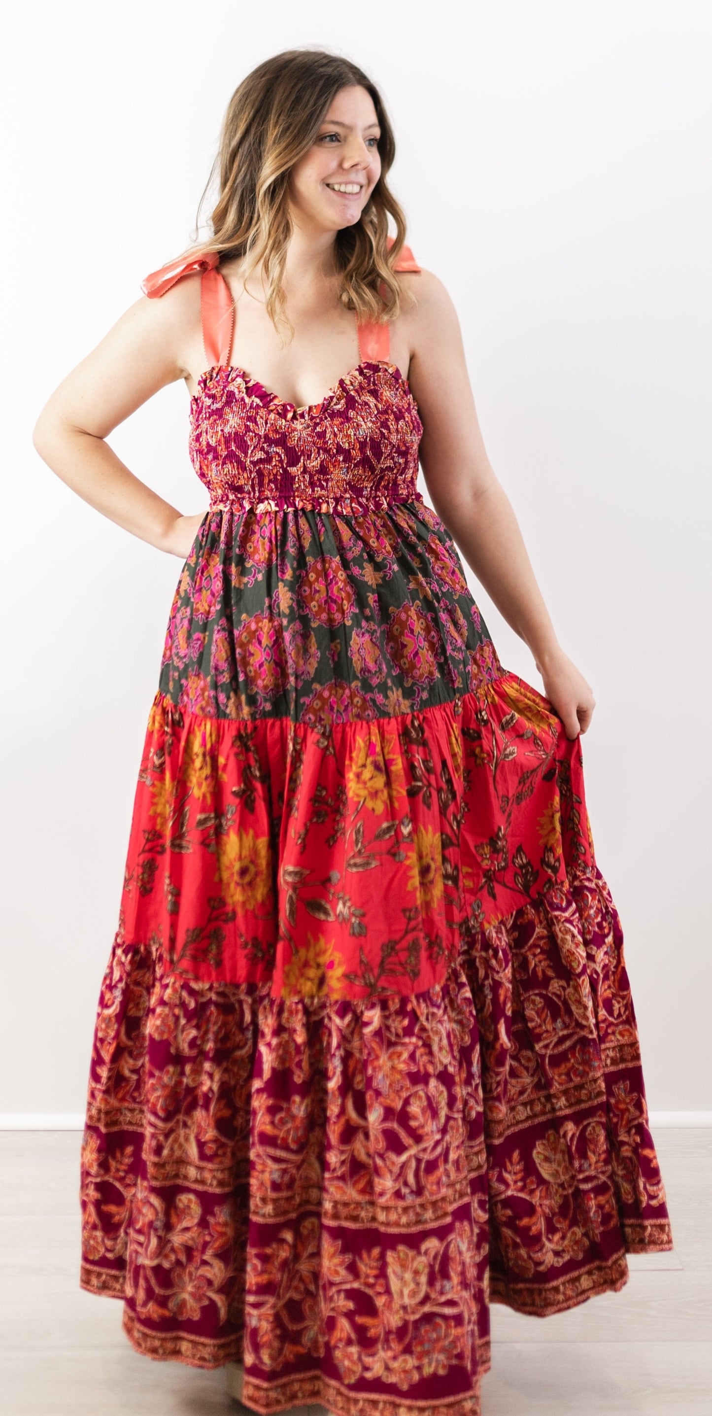 Gossip on Deck Floral Maxi Dress