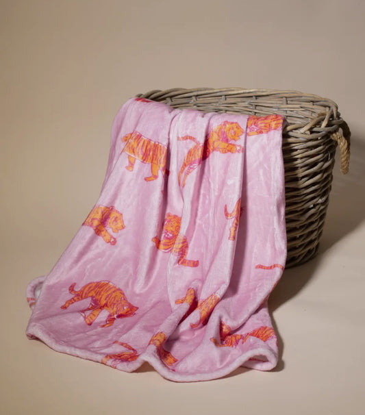 Pink/Orange Tiger Throw