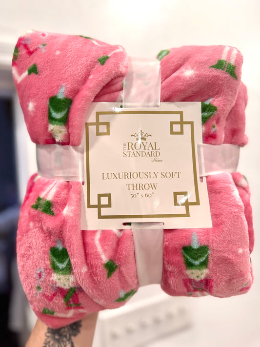 Pink Christmas Cheer Throw