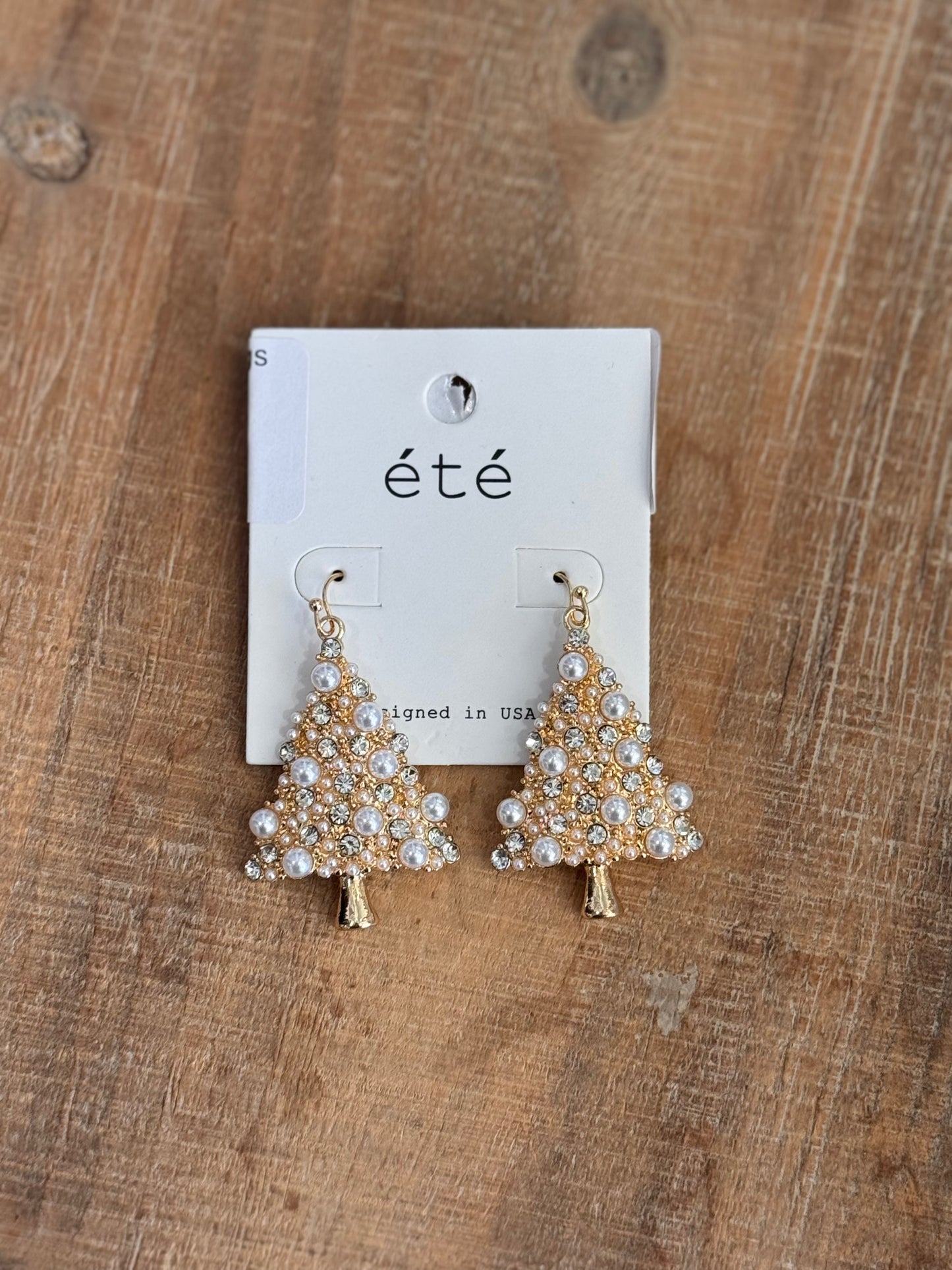 Golden Gleam Tree Earrings