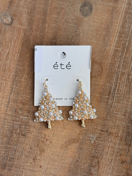 Golden Gleam Tree Earrings