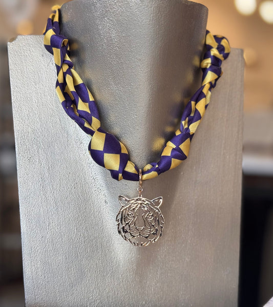 LSU Tigers Scarf Necklace