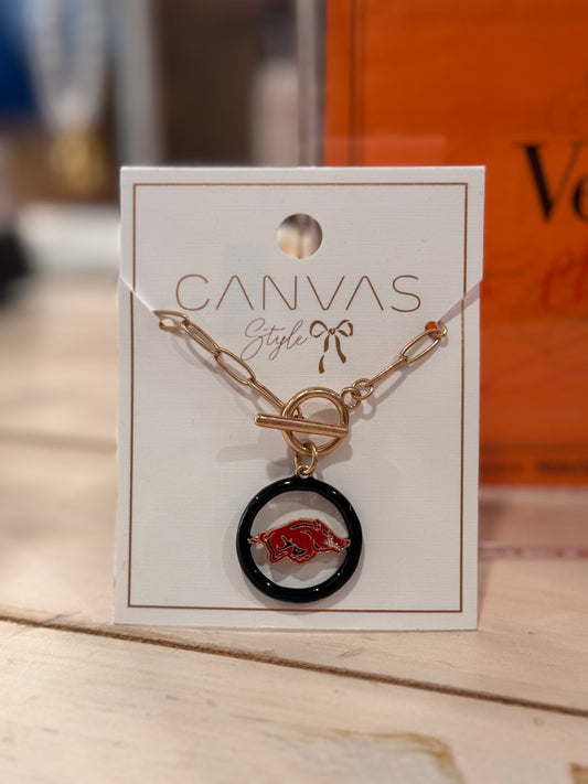 Arkansas Razorback Necklace