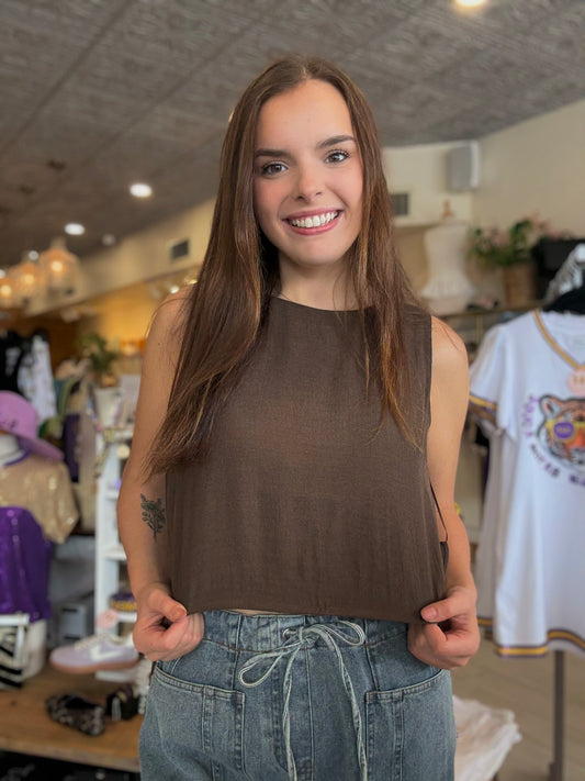 Marie Side Tie Crop