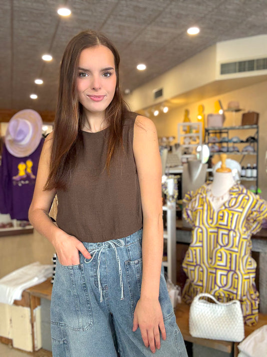 Marie Side Tie Crop