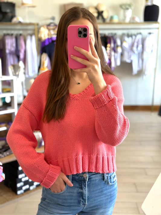 Vida Sweater Sunset Pink
