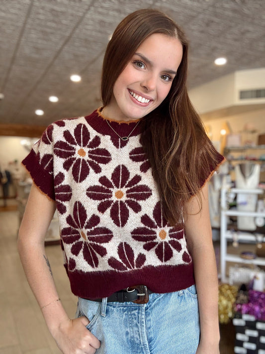 Wine and Petals Sweater