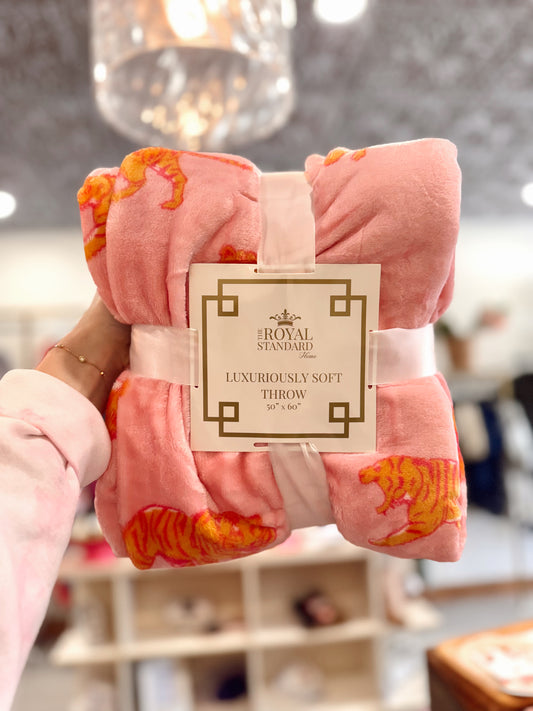 Pink/Orange Tiger Throw