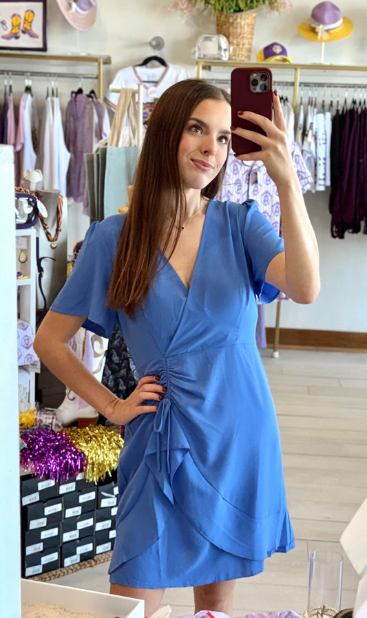 Twist of Blue Dress