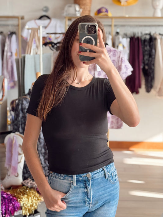 Crew Black Top