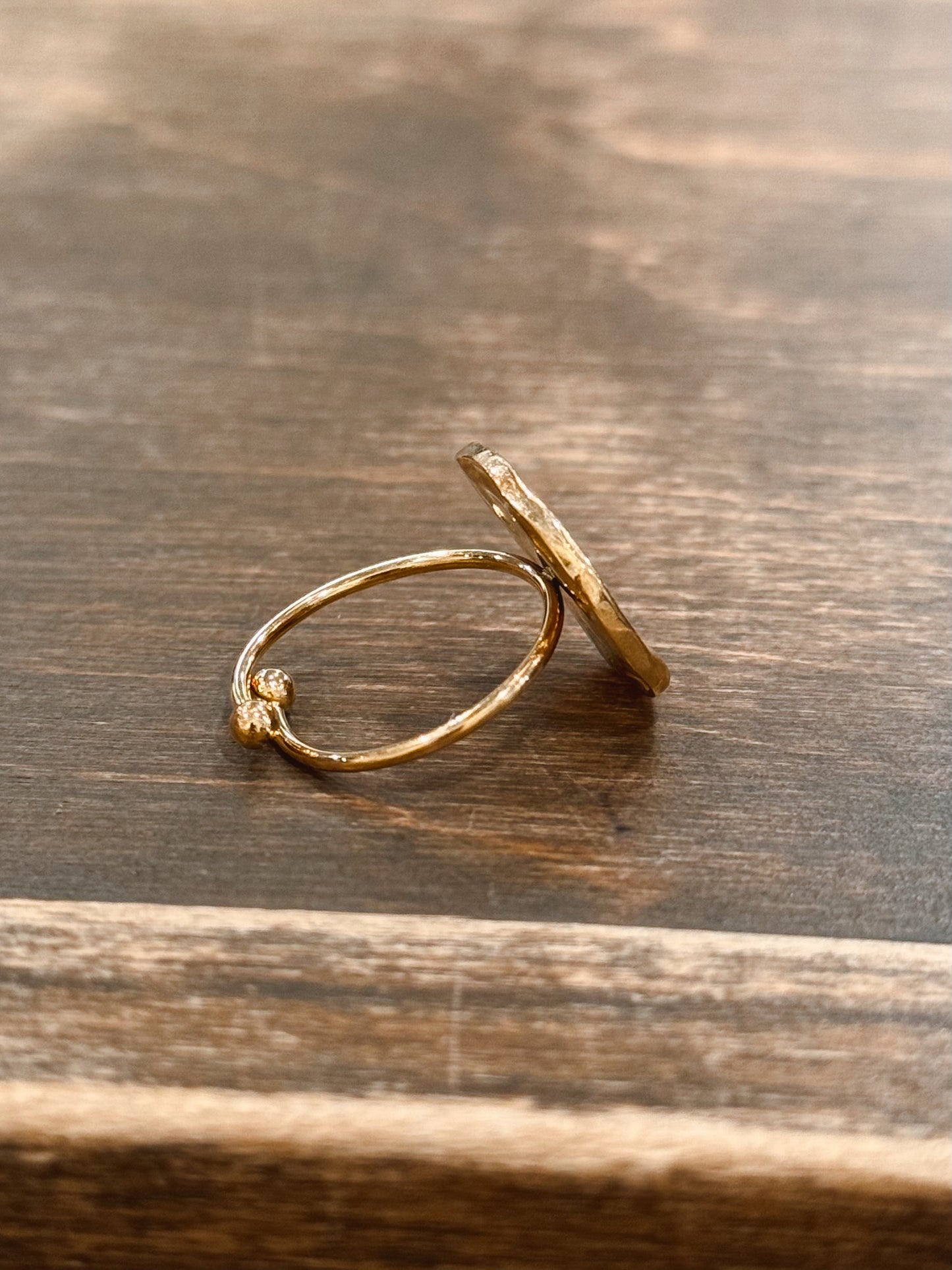 Lava Brushed Ring - Gold