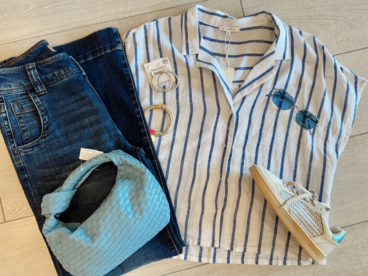 Parallel Button Down Top