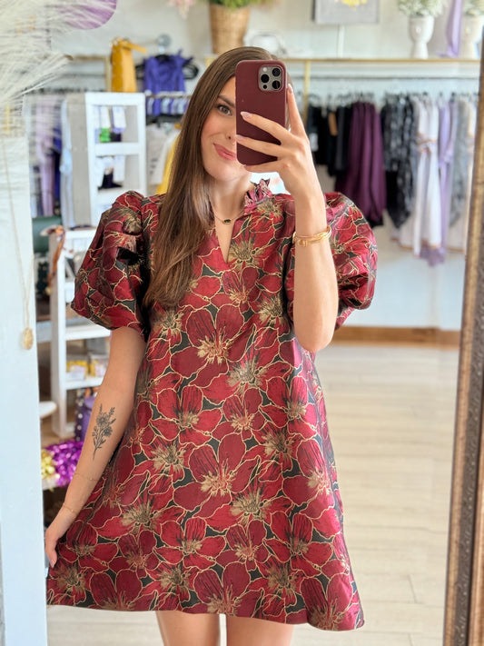 Cranberry Bloom Dress