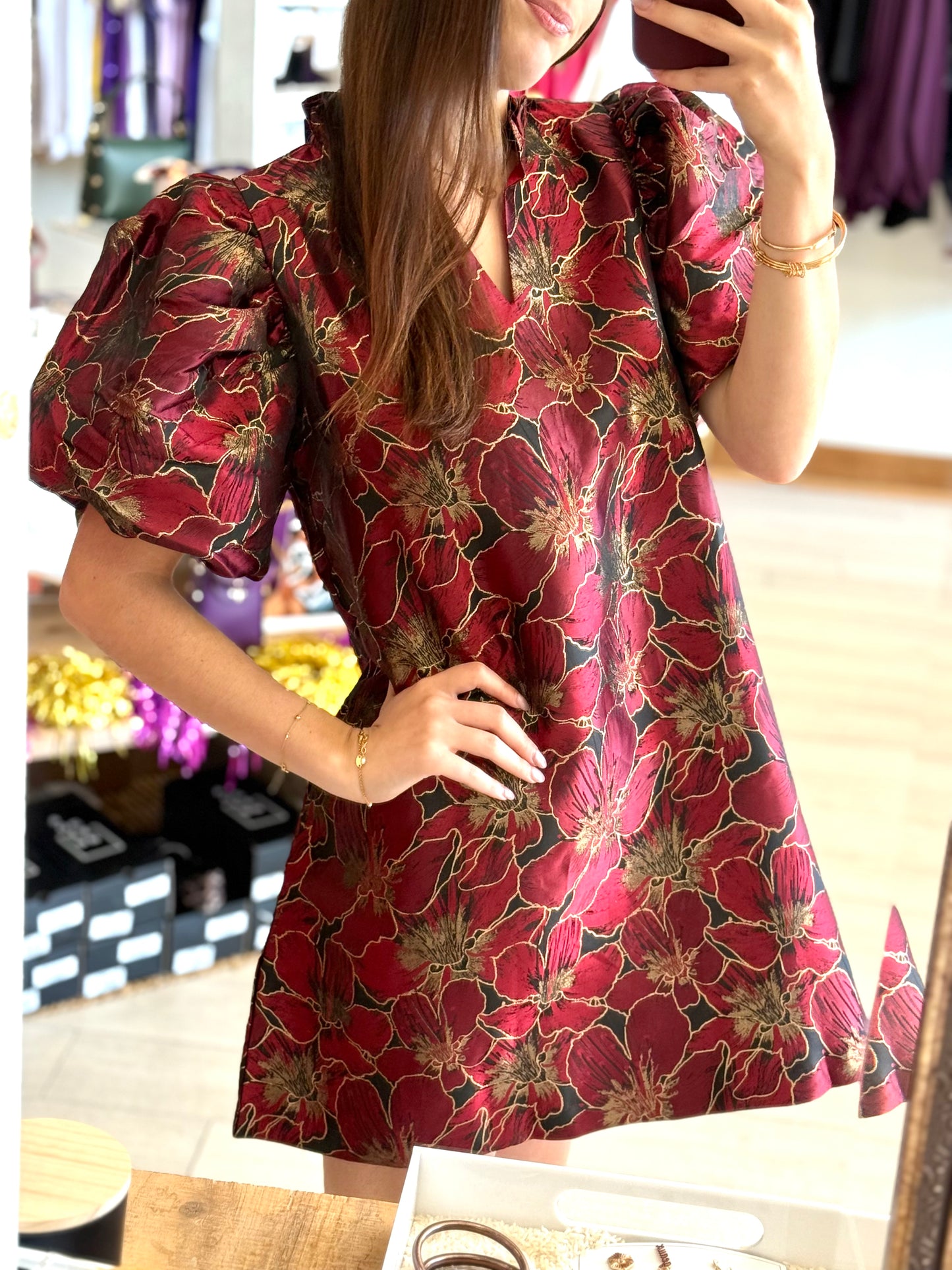 Cranberry Bloom Dress