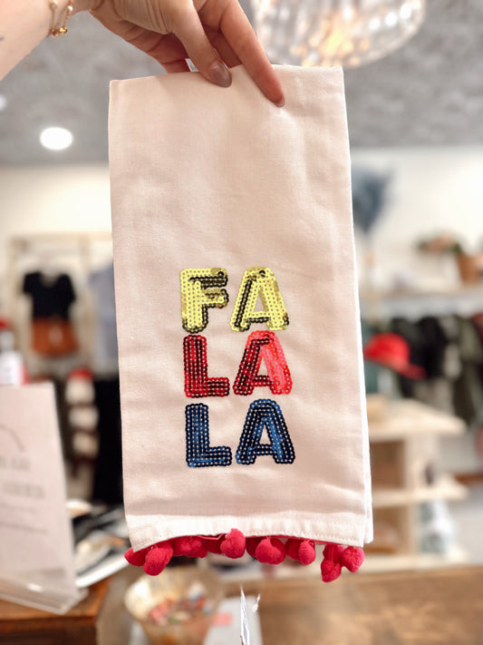 Fa La La Sequin Tea Towel