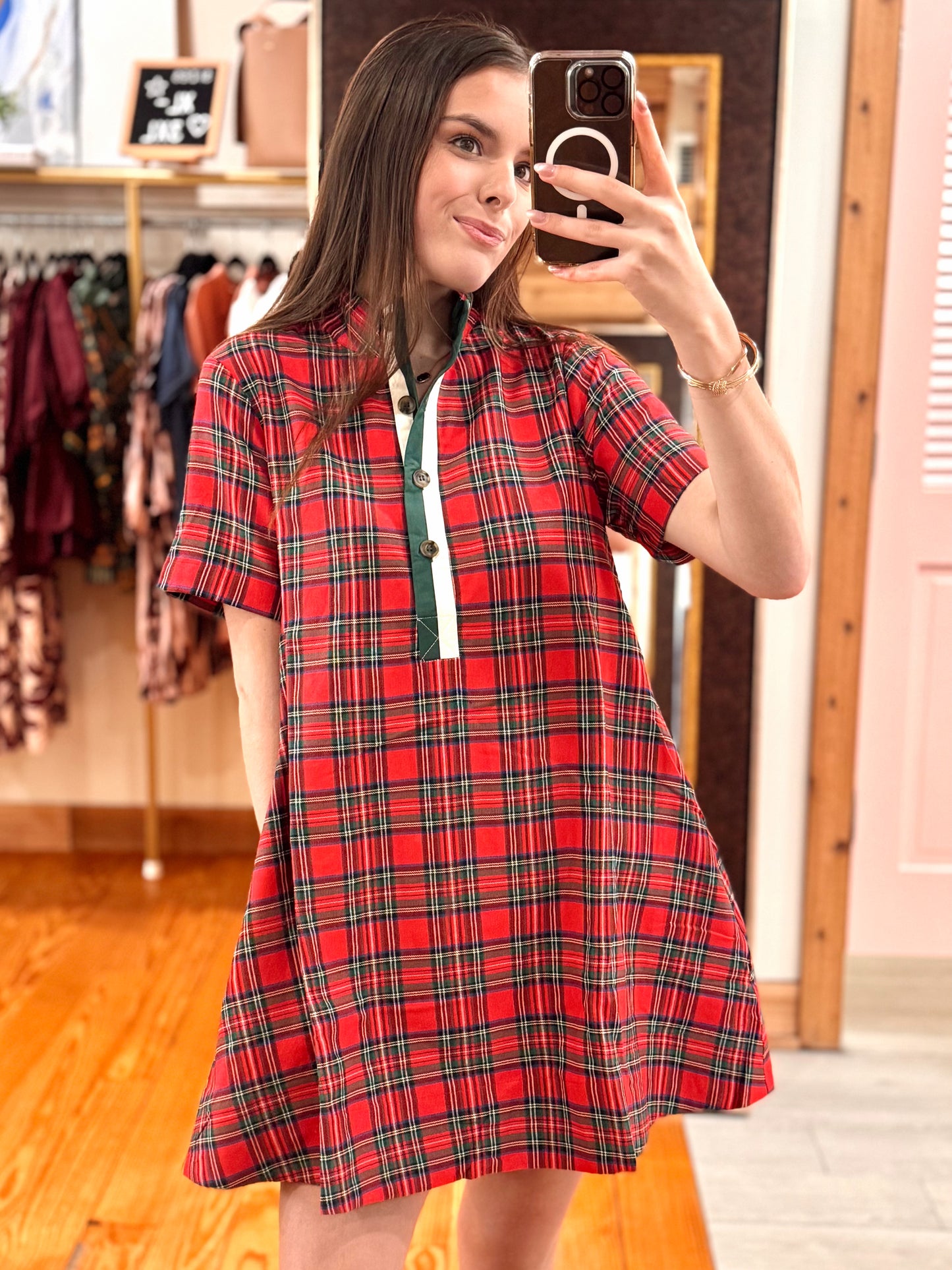 The Charlotte Plaid Mini Dress