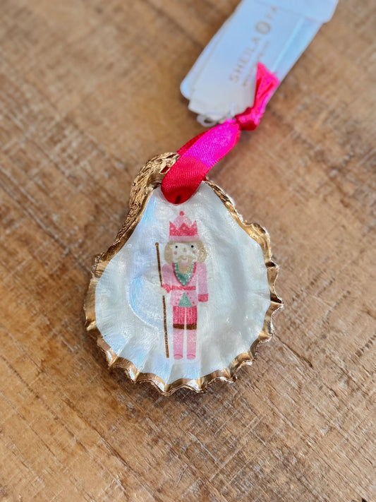 Pink Nutcracker Oyster Ornament