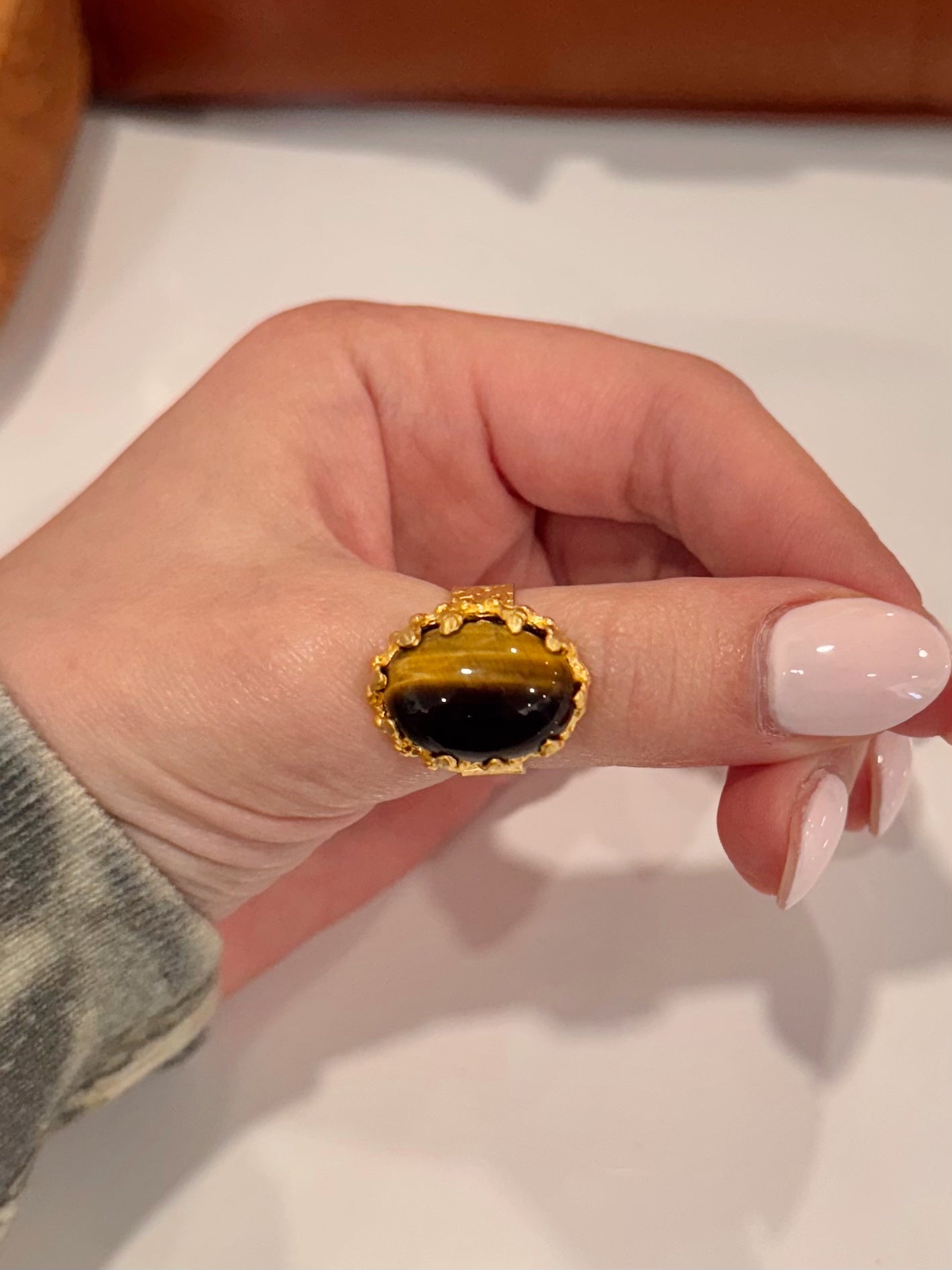 The Tessa Luxe Gemstone Cuff Ring