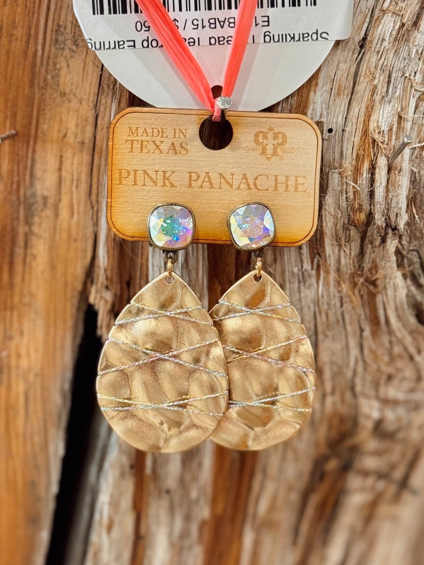 Sparkling Thread Teardrop Earrings