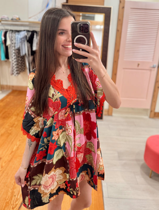 Painted Petals Babydoll Dress