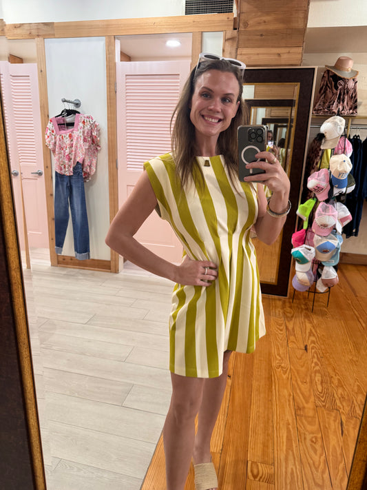 Golden Grove Stripe Dress