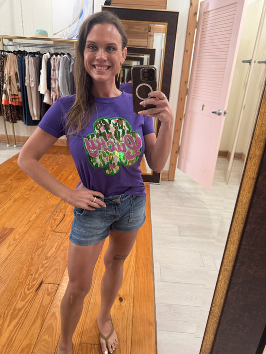 Lucky Clover Sparkle Tee