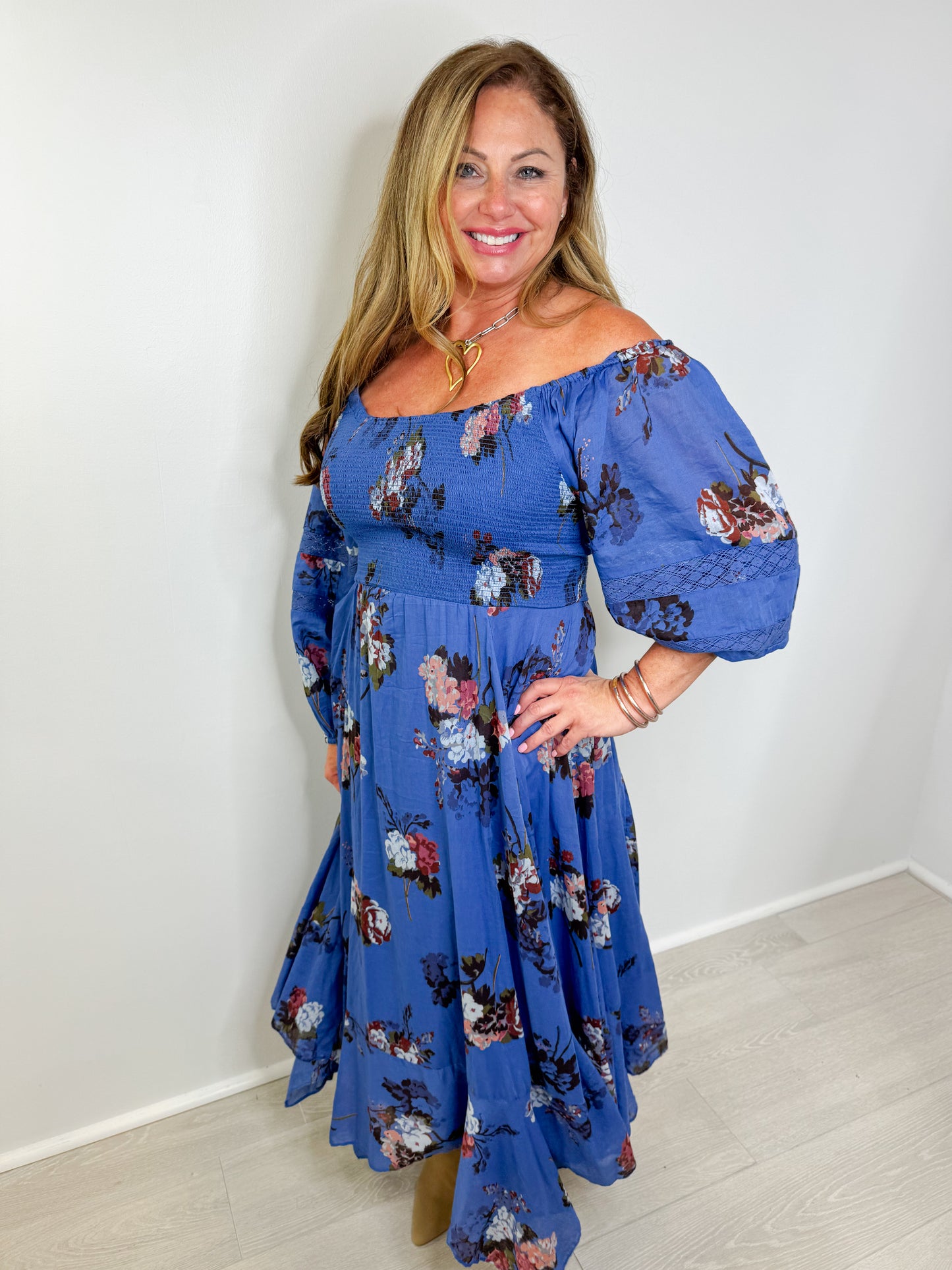 Floral Blue Dress