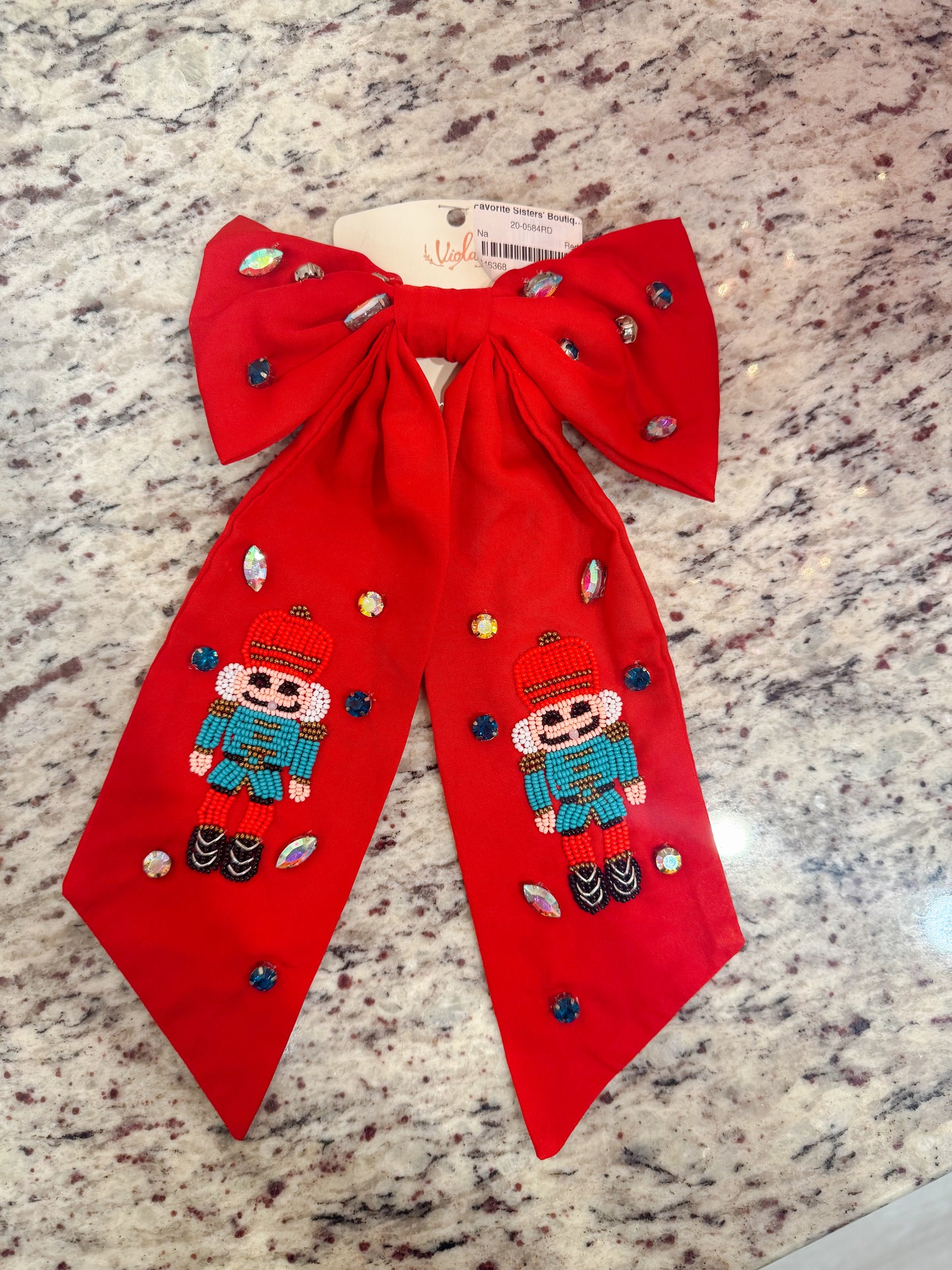 Red Nutcracker Bow