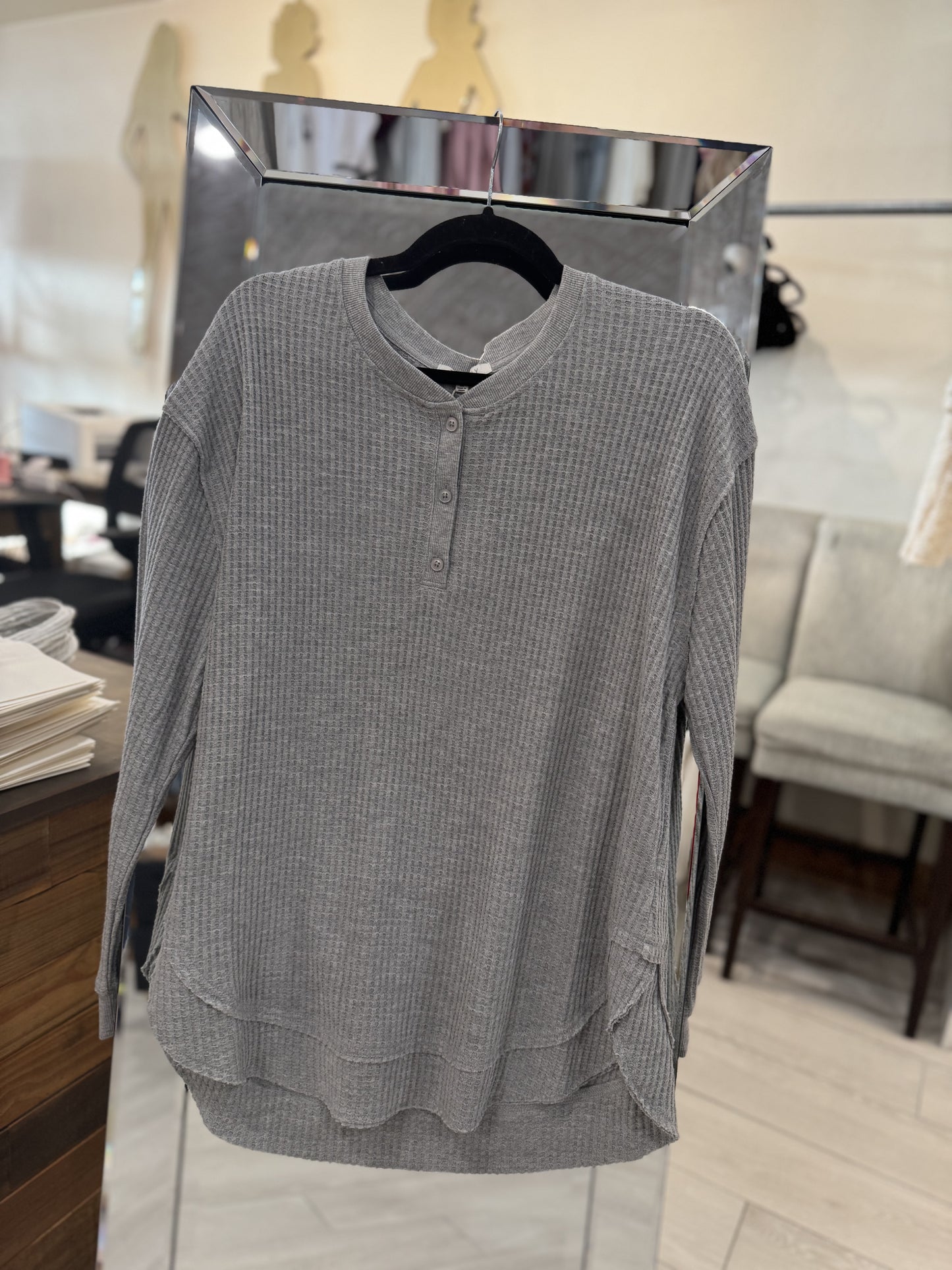 Heather Grey Henley