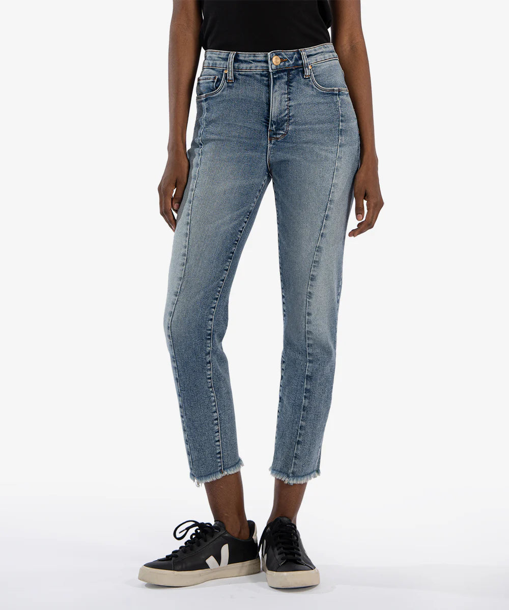 Rachael High Rise Fab Ab Straight Leg Jean (Heavenly Wash)