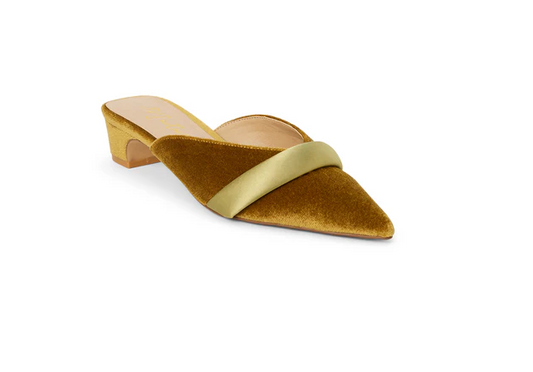 Kellan Heeled Mule - Chartreuse