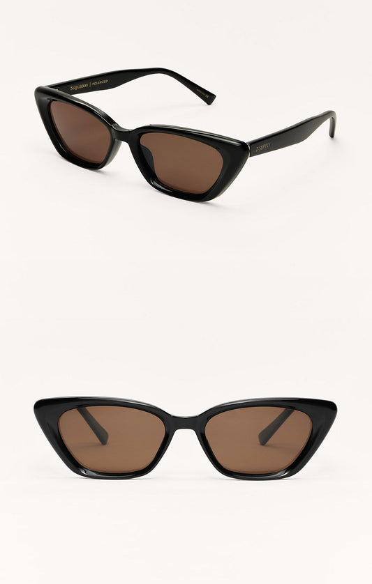 Polished Black Staycation Sunglasses