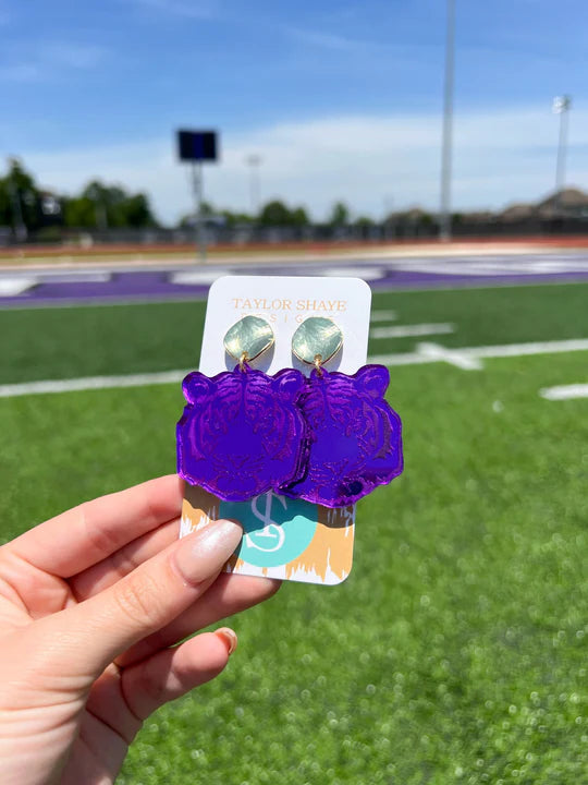 Tiger Head Earrings