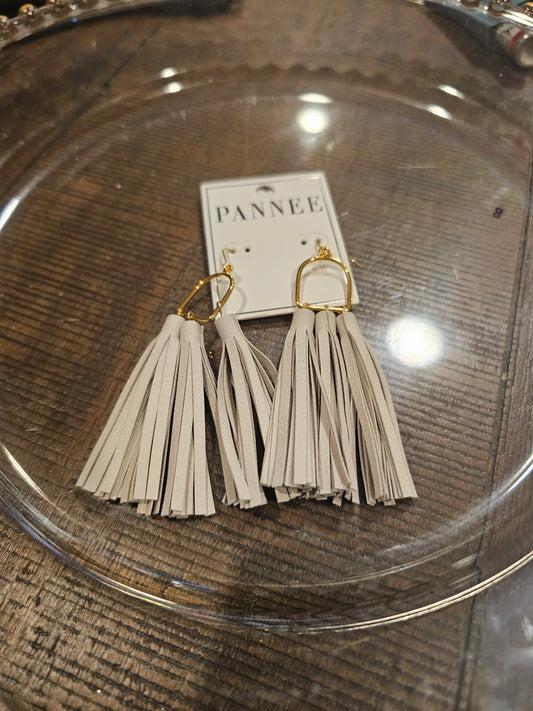 Fringe Grey Earring