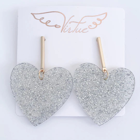 The Way We Roll Acrylic Heart Earring