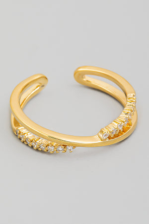 Looking Abroad Studded Twist Ring