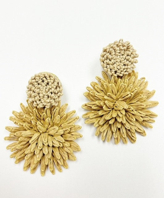 Time Goes On Ecru Double Floral Earring